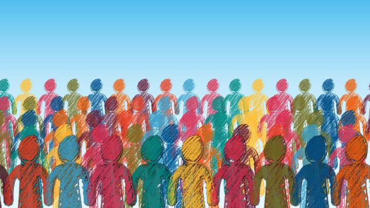 illustration of people in a crowd